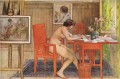 Modell Postkarten schreiben 1906 Carl Larsson